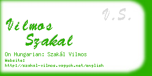 vilmos szakal business card